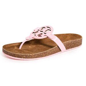 NIB Tory Burch Miller Cloud Leather Sandal Petunia Pink 6.5 7 7.5 8 8.5 9 9.5 10